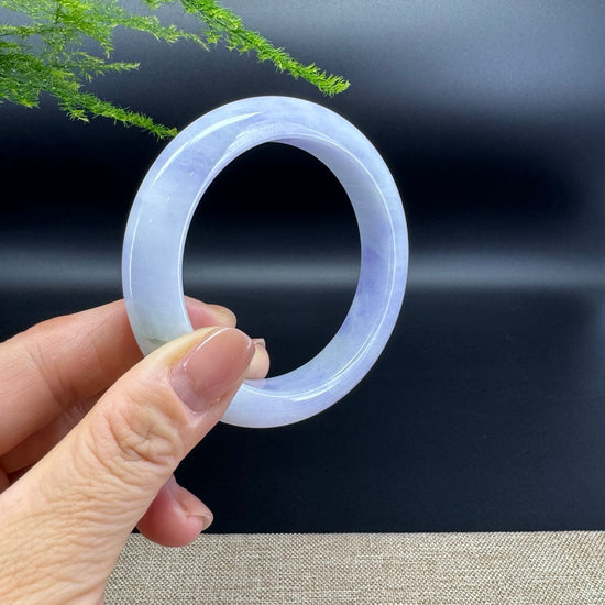 Genuine Burmese Lavender Jade Jadeite Bangle Bracelet (57.7mm)