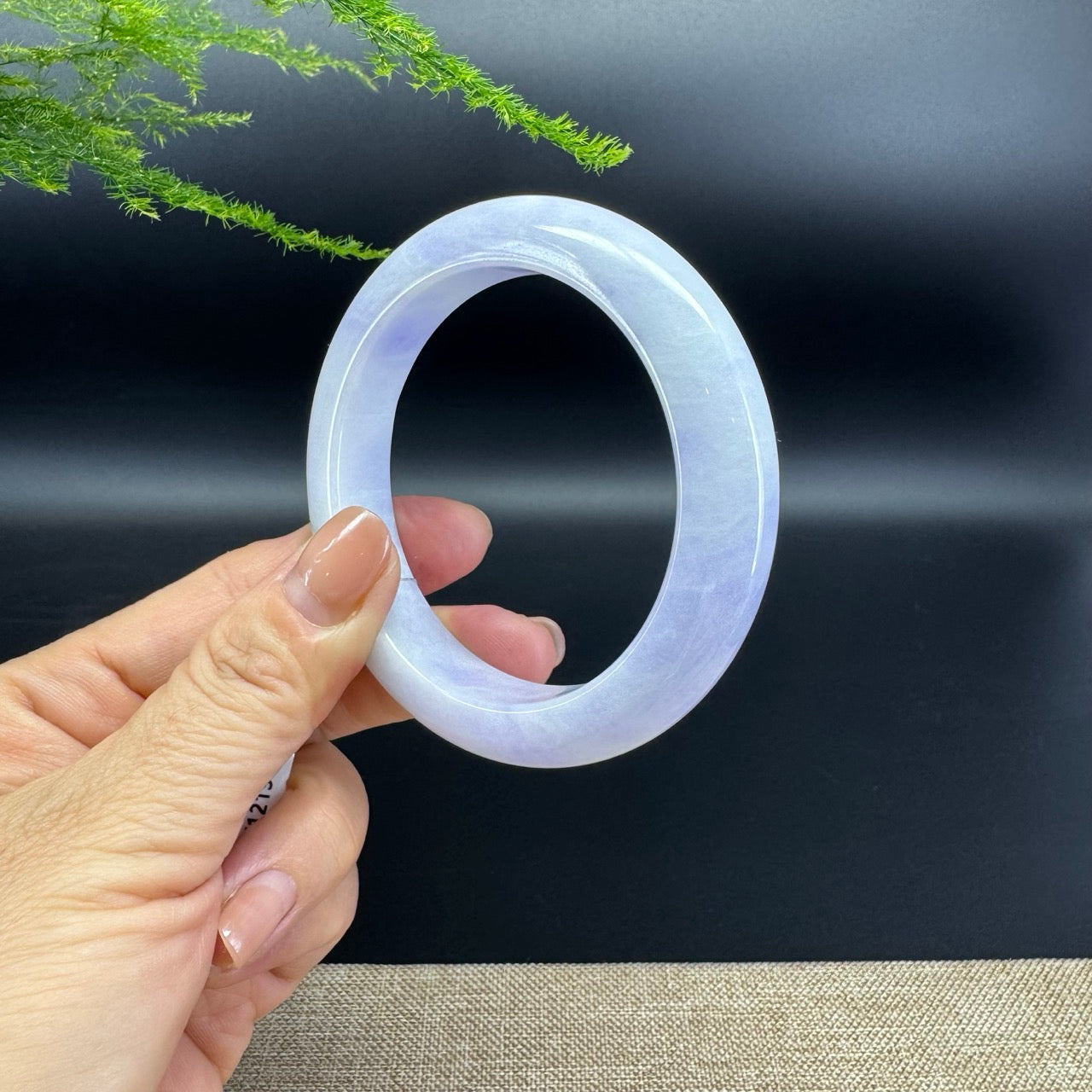 Genuine Burmese Lavender Jade Jadeite Bangle Bracelet (57.7mm)