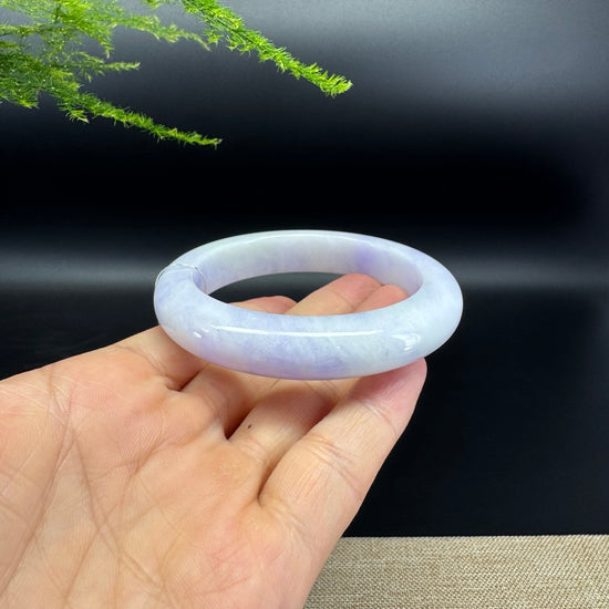 Genuine Burmese Lavender Jade Jadeite Bangle Bracelet (57.7mm)