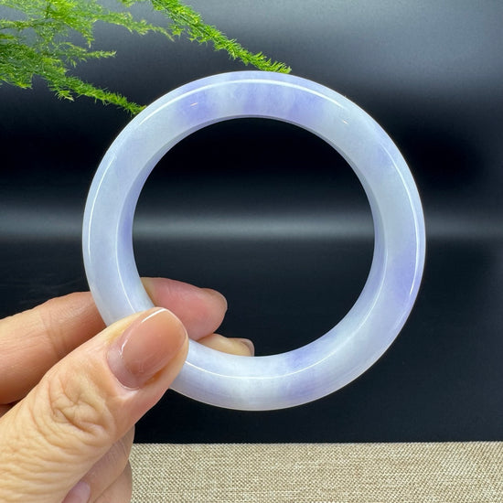 Genuine Burmese Lavender Jade Jadeite Bangle Bracelet (57.7mm)