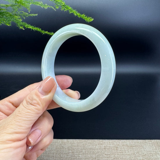 Genuine Burmese Yellow Green Jade Jadeite Bangle Bracelet ( 57.6mm )