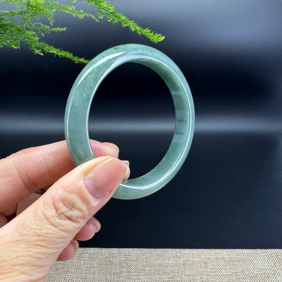 Genuine Burmese Green Jade Jadeite Bangle Bracelet (57.9mm)