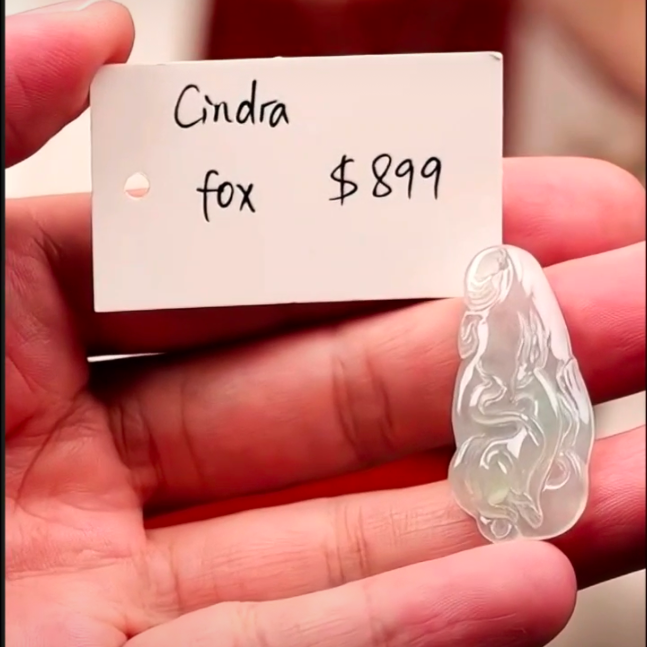 Live "Natural Icy Faint Green Jadeite Jade Fox Pendant" (Live Pick) (08/26/25)