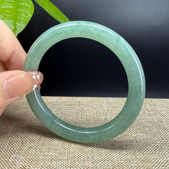 Genuine Burmese Green Jade Jadeite Bangle Bracelet (54.4mm)