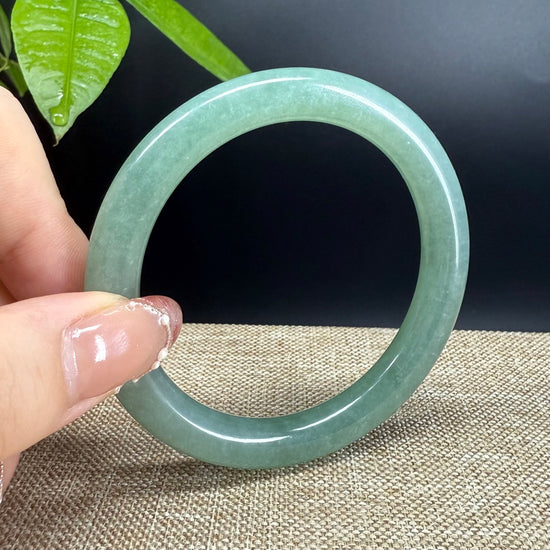Genuine Burmese Green Jade Jadeite Bangle Bracelet (54.4mm)