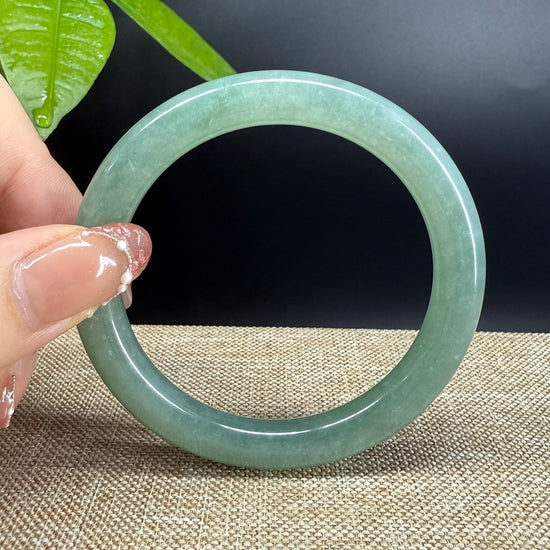 Genuine Burmese Green Jade Jadeite Bangle Bracelet (54.4mm)