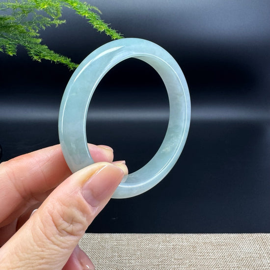 Genuine Burmese Icy Green Jade Jadeite Bangle Bracelet (57.3mm)
