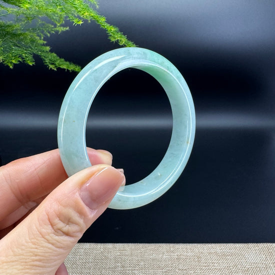 Genuine Burmese Apple Green Jade Jadeite Bangle Bracelet ( 57.1mm )