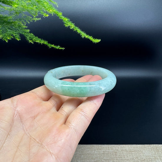 Genuine Burmese Apple Green Jade Jadeite Bangle Bracelet ( 57.1mm )