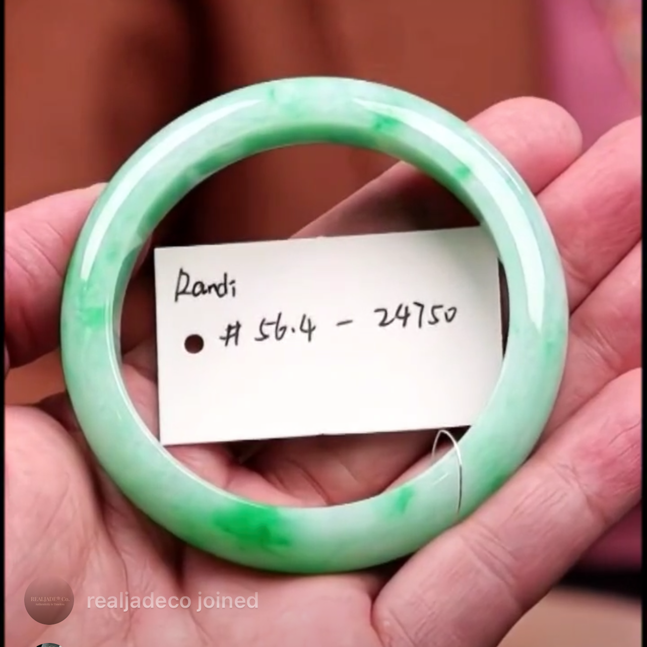 Live Spicy Green W/ Apple Green Flowers Jadeite Jade Comfort-Fit Bangle (12/30/25)