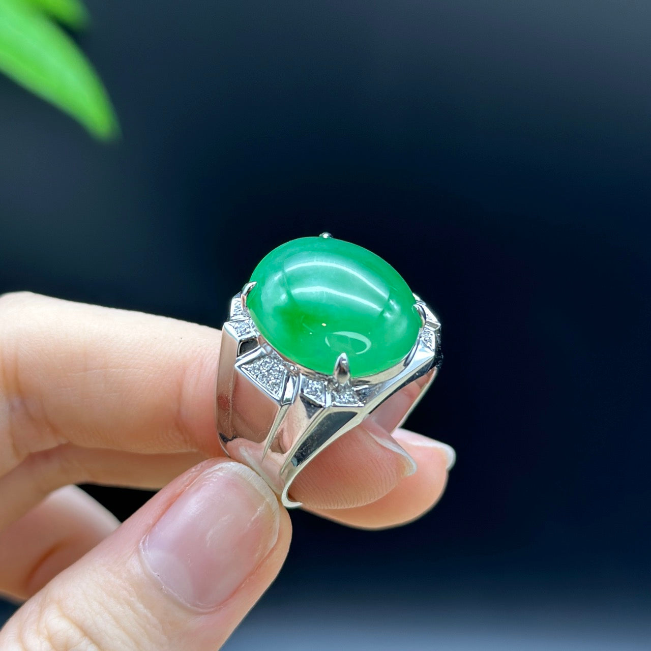 Emerald Ring, Emerald Green Ring, Created Emerald, Large Emerald Ring, –  Adina Stone Jewelry