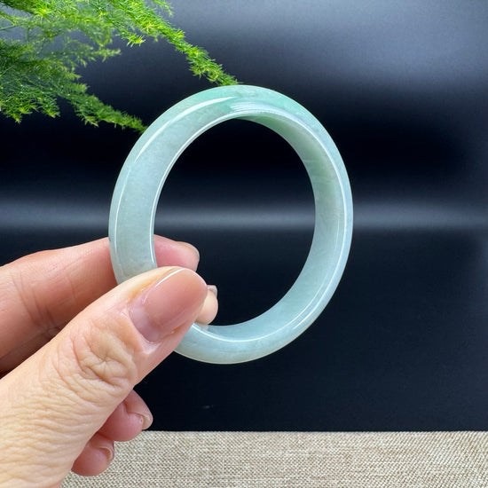 Genuine Burmese Green Jade Jadeite Bangle Bracelet ( 57.6mm )