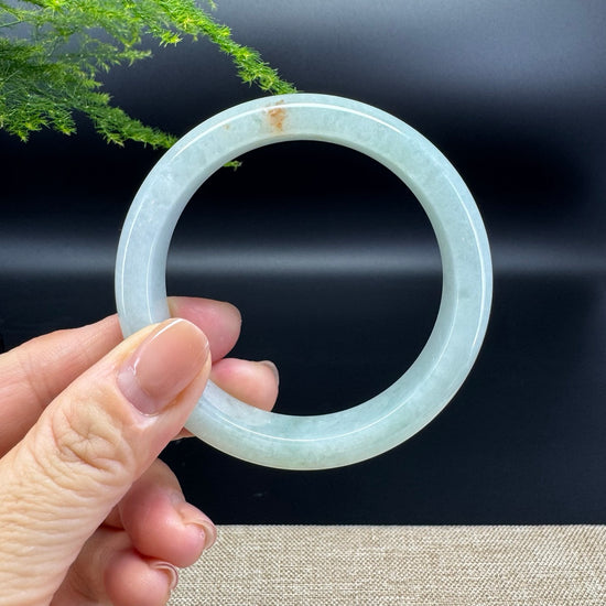Genuine Burmese Icy Green Jade Jadeite Bangle Bracelet ( 57.2mm )