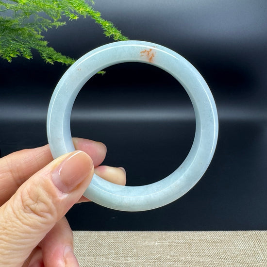 Genuine Burmese Icy Green Jade Jadeite Bangle Bracelet ( 57.2mm )