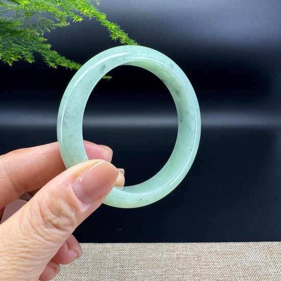 Genuine Burmese Green Jade Jadeite Bangle Bracelet (57.5mm)