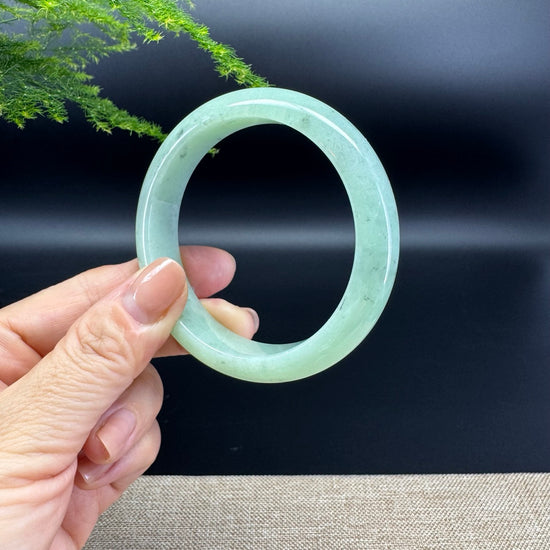 Genuine Burmese Green Jade Jadeite Bangle Bracelet (57.5mm)