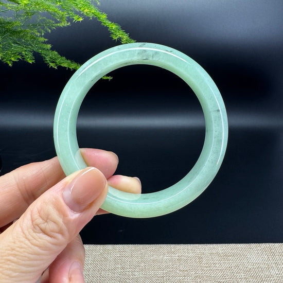 Genuine Burmese Green Jade Jadeite Bangle Bracelet (57.5mm)