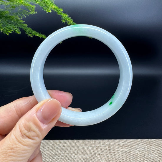 Genuine Burmese Green Jade Jadeite Bangle Bracelet (57.7mm)