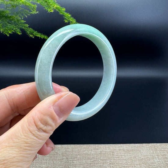 Genuine Burmese Apple Green Jade Jadeite Bangle Bracelet ( 57.5mm )