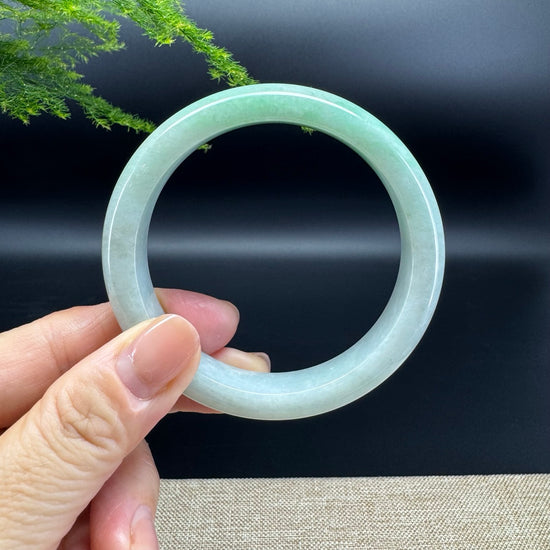 Genuine Burmese Apple Green Jade Jadeite Bangle Bracelet ( 57.5mm )