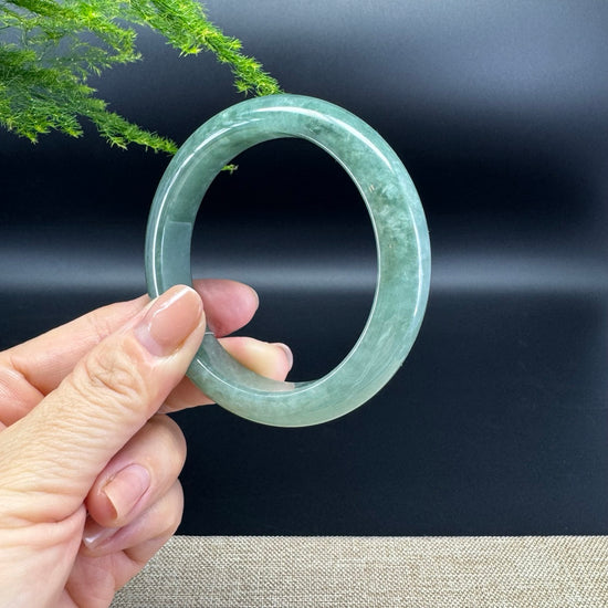 Genuine Burmese Green Jade Jadeite Bangle Bracelet (57.7mm)