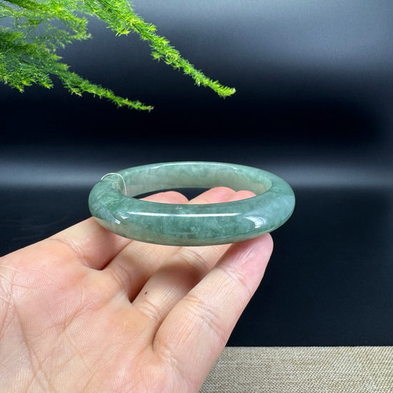 Genuine Burmese Green Jade Jadeite Bangle Bracelet (57.7mm)