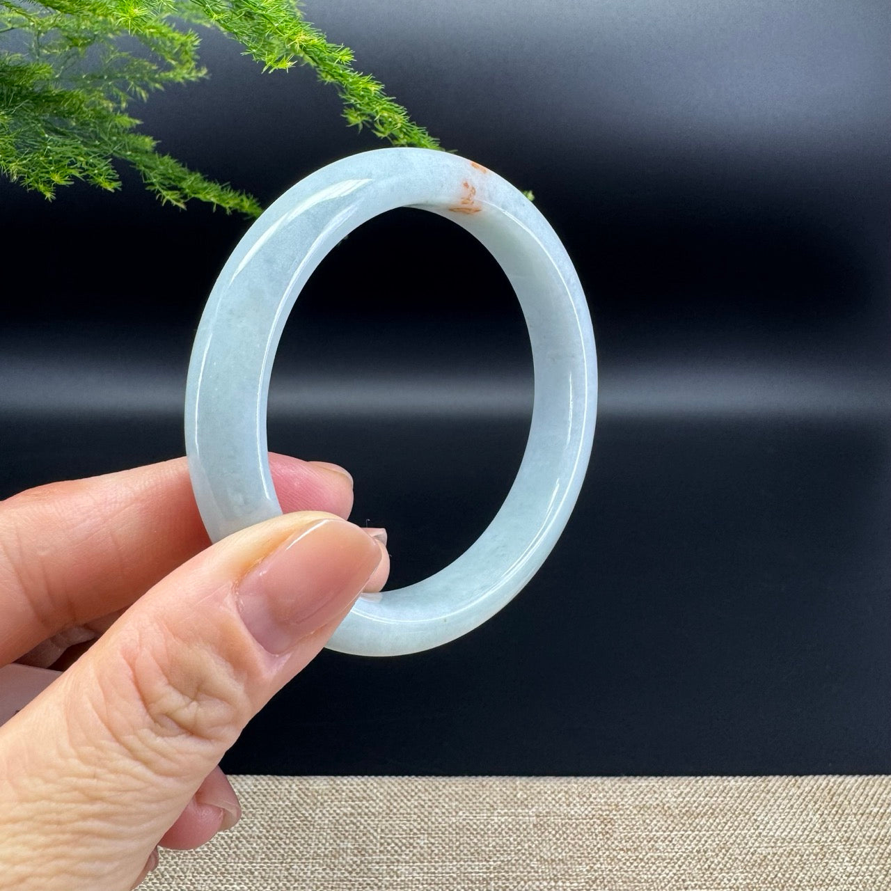Genuine Burmese Green Jade Jadeite Bangle Bracelet ( 57.5mm )