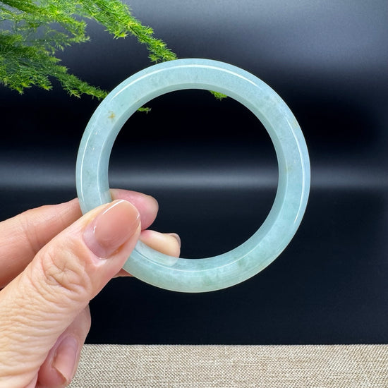 Genuine Burmese  Apple Green Jade Jadeite Bangle Bracelet ( 57mm )