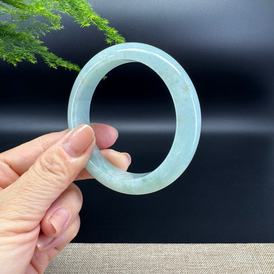Genuine Burmese  Apple Green Jade Jadeite Bangle Bracelet ( 57mm )