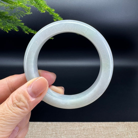 Genuine Burmese Lavender Green Jade Jadeite Bangle Bracelet ( 57mm )