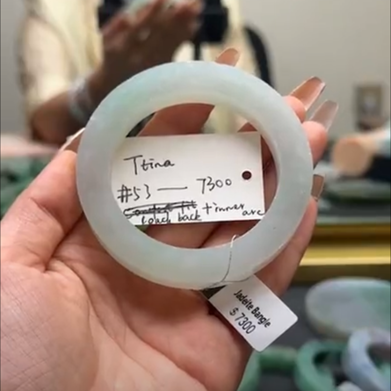 "Live" Natural Light Green Jadeite Jade Bangle(05/29/2026)