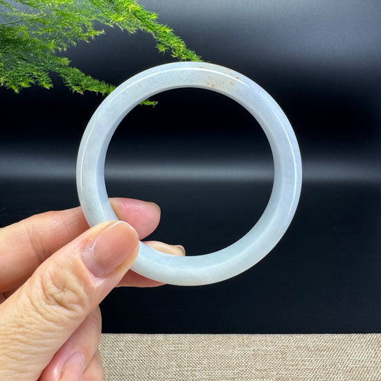 Genuine Burmese Lavender Green Jade Jadeite Bangle Bracelet ( 57.5mm )