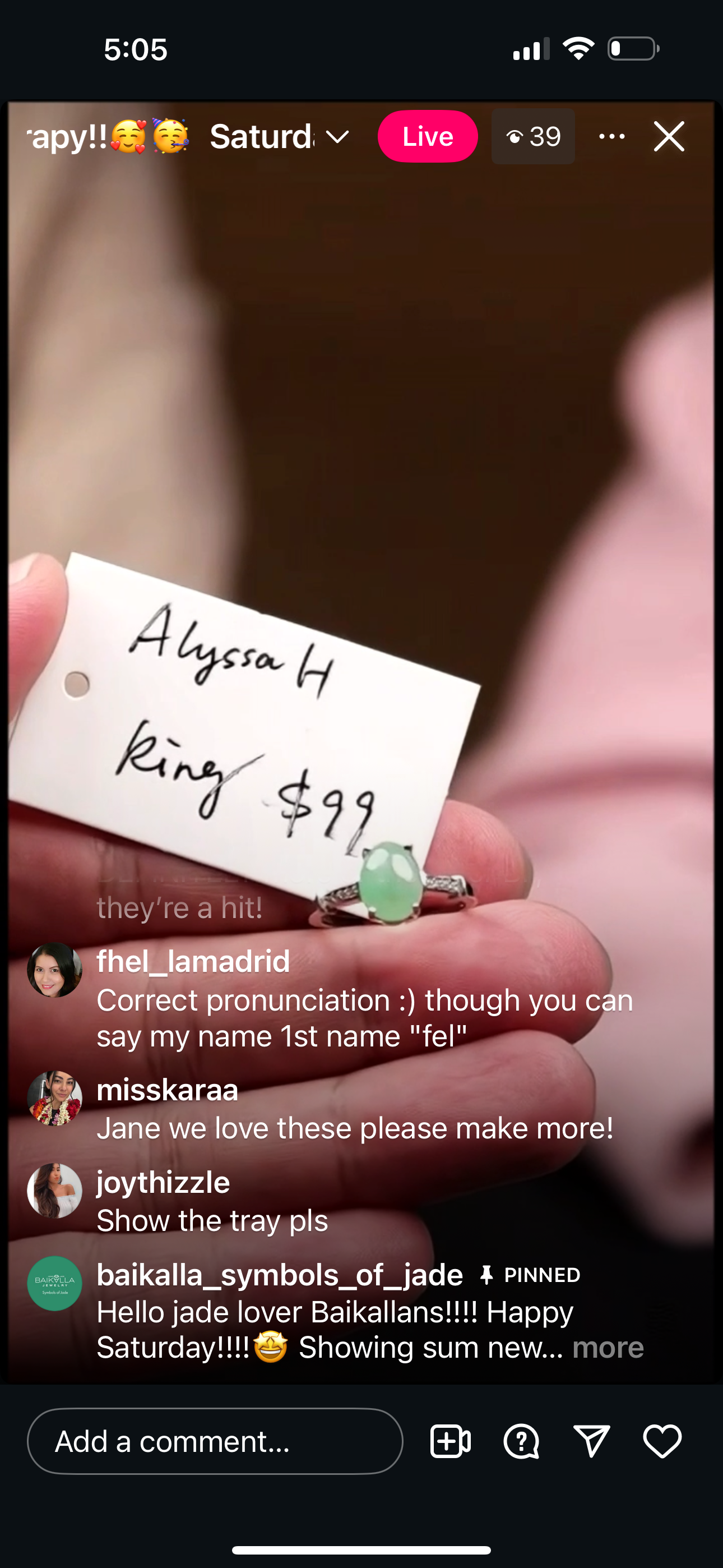 "Live" Sterling Silver Natural Light Green Jadeite Jade With CZ (10/25/25)