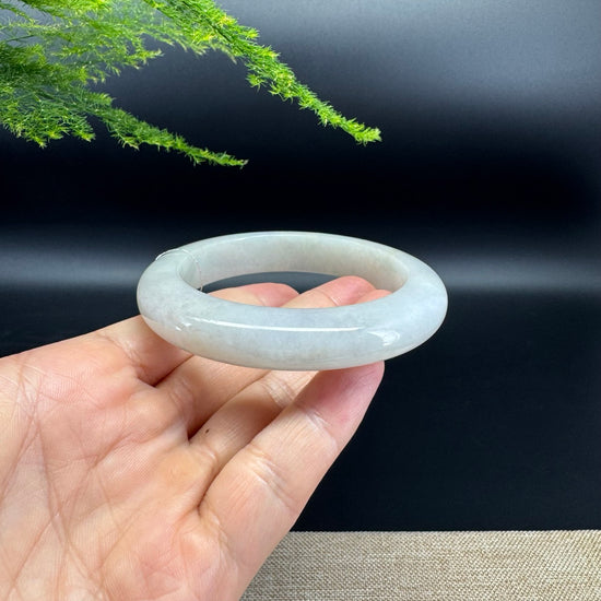 Genuine Burmese Lavender Green Jade Jadeite Bangle Bracelet ( 57.7mm )