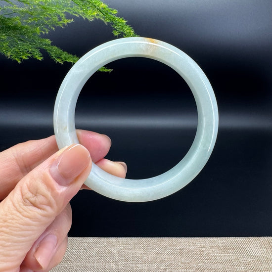 Genuine Burmese Yellow Green Jade Jadeite Bangle Bracelet ( 57.4mm )