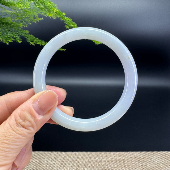 Genuine Burmese Green lavender Jade Jadeite Bangle Bracelet ( 57.9mm )