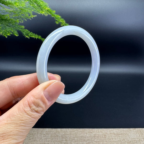 Genuine Burmese Green lavender Jade Jadeite Bangle Bracelet ( 57.9mm )