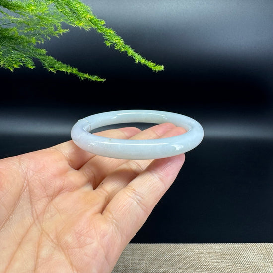 Genuine Burmese Green lavender Jade Jadeite Bangle Bracelet ( 57.9mm )