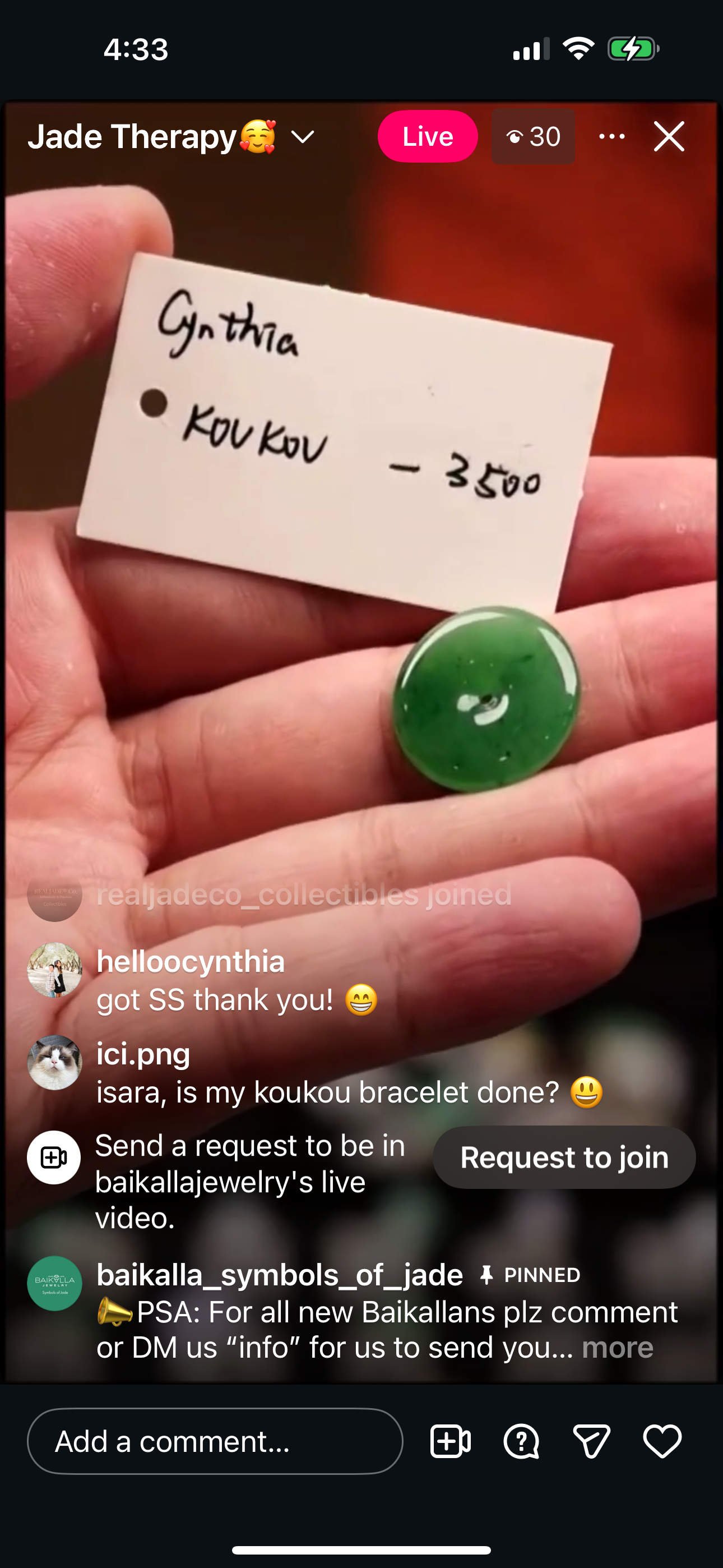 "Live" Natural Rich Intense Green Jadeite Jade Kou Kou Pendant (For Custom) "11/12/25)