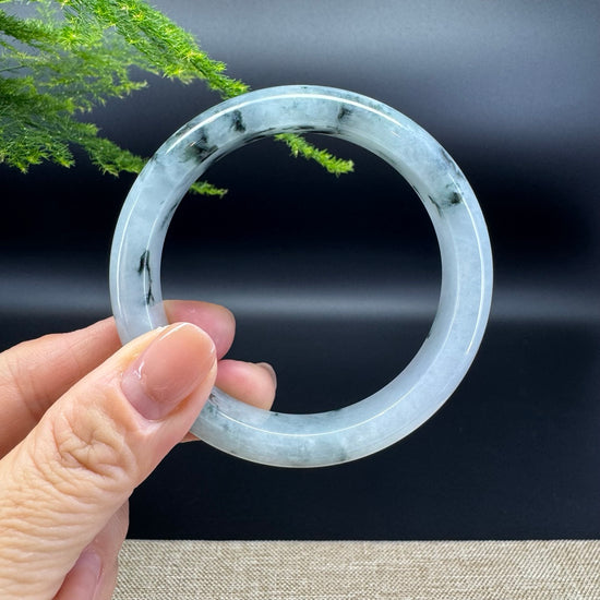 Genuine Burmese Green Jade Jadeite Bangle Bracelet ( 57.7mm )