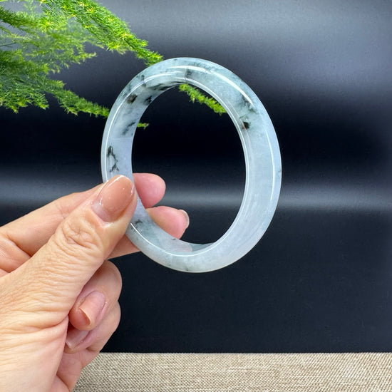 Genuine Burmese Green Jade Jadeite Bangle Bracelet ( 57.7mm )