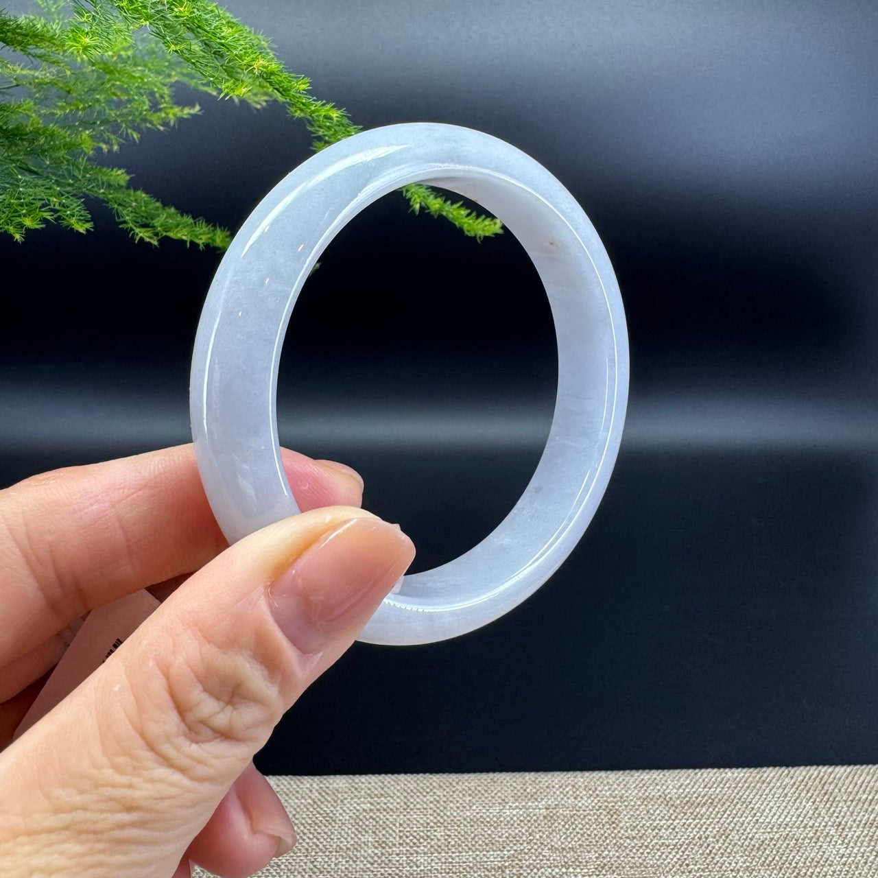 Genuine Burmese Lavender Jade Jadeite Bangle Bracelet ( 57.6mm )