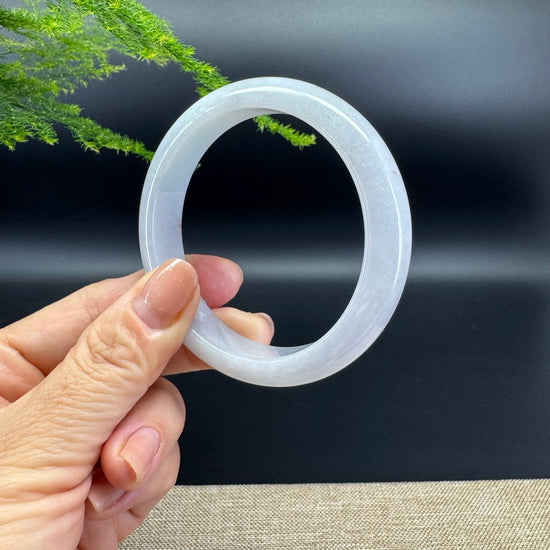 Genuine Burmese Lavender Jade Jadeite Bangle Bracelet ( 57.6mm )