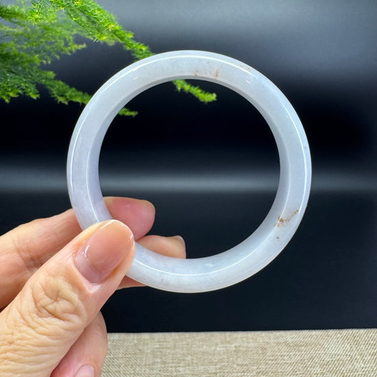 Genuine Burmese Lavender Jade Jadeite Bangle Bracelet ( 57.6mm )