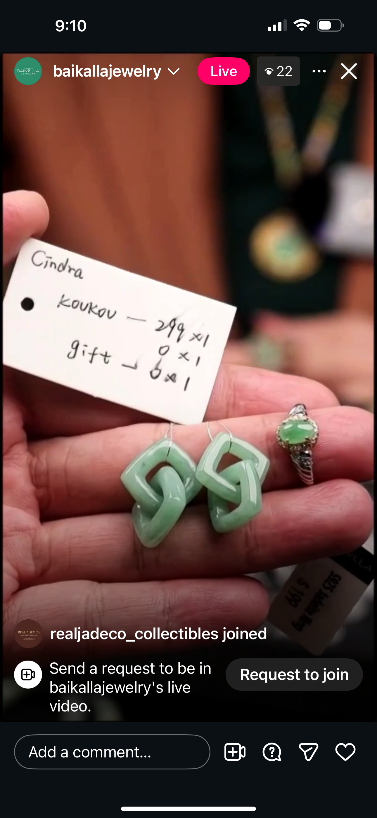 "Live" Apple Green Natural Jadeite Jade Double Kou Kou (11/29/25)