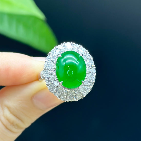Natural Green Tanglin Jade Ring Crystal Pave Inlaid Zircon Ring Adjustable  Women'S Open Stone Rings Reiki Balance Ankle Finger Rings Eternity Ring For  Women Girl Men : Amazon.co.uk: Fashion