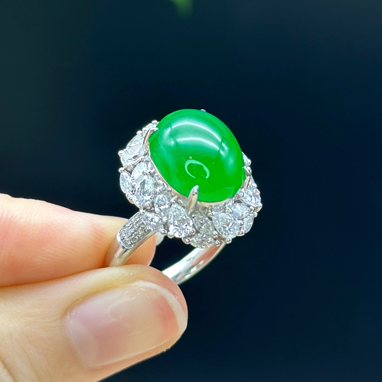 High Quality Jadeite Jade Ring | Rare jadeite | Imperial Jade Ring ...