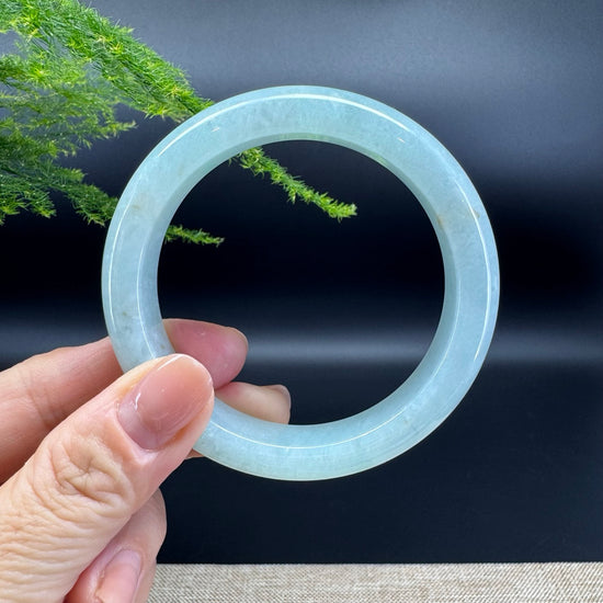 Genuine Burmese  Apple Green Jade Jadeite Bangle Bracelet ( 57mm )