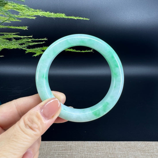 Genuine Burmese Green Jade Jadeite Bangle Bracelet (55.8mm)
