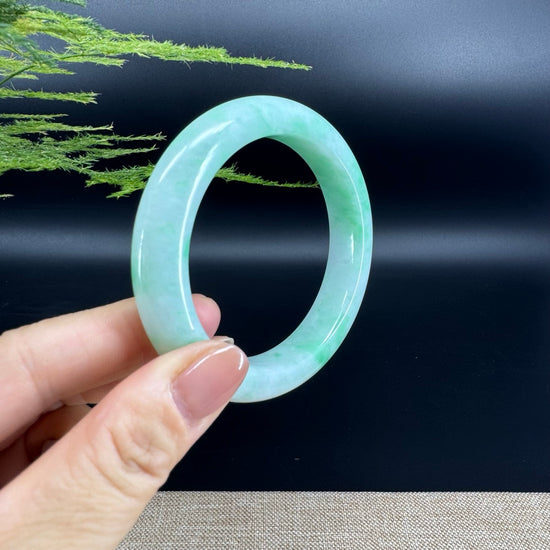 Genuine Burmese Green Jade Jadeite Bangle Bracelet (55.8mm)